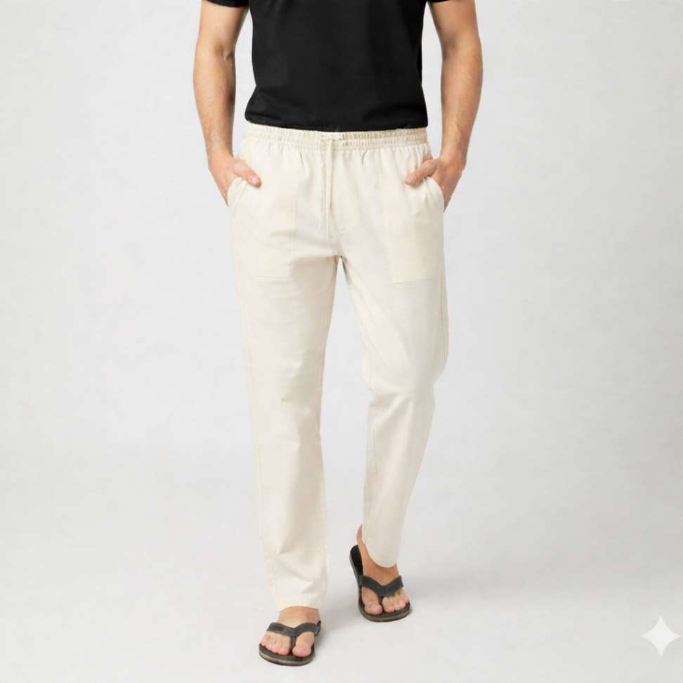 Men'S Solid Straight Fit Lounge Bottoms