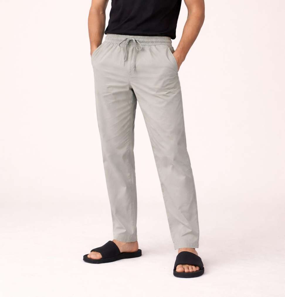 Men'S Solid Straight Fit Lounge Bottoms