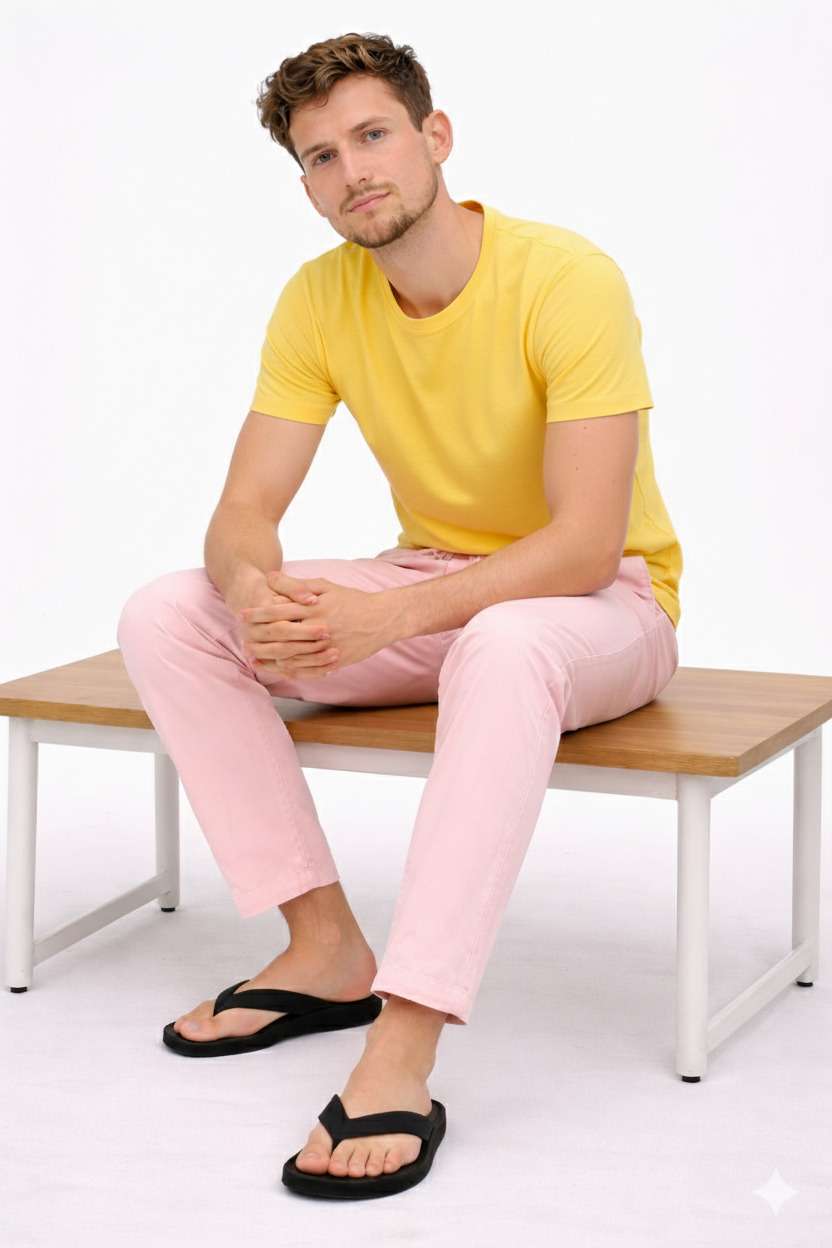 Men'S Solid Straight Fit Lounge Bottoms