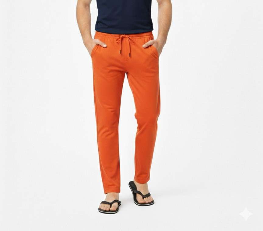 Men'S Solid Straight Fit Lounge Bottoms