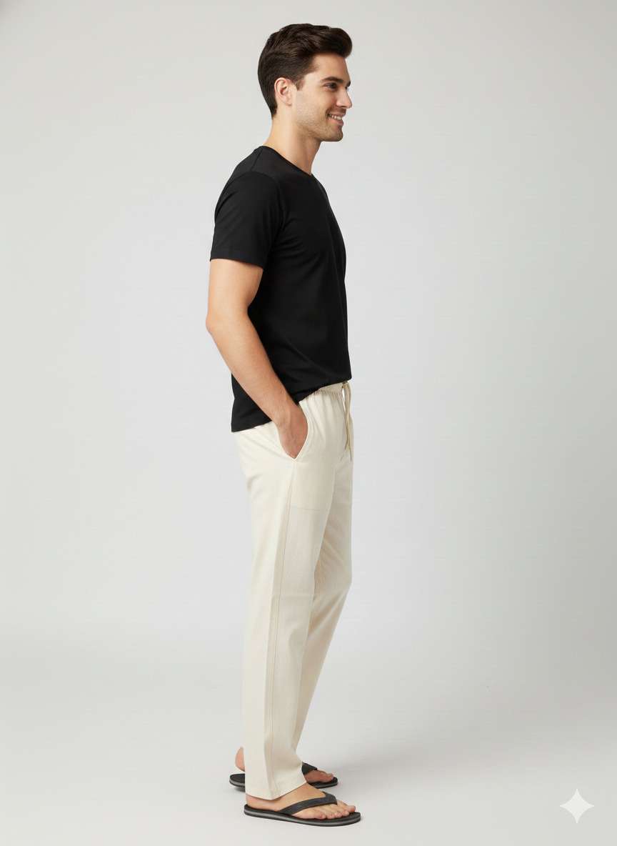Men'S Solid Straight Fit Lounge Bottoms