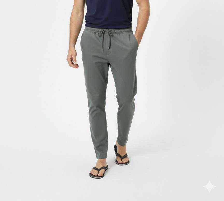 Men'S Solid Straight Fit Lounge Bottoms