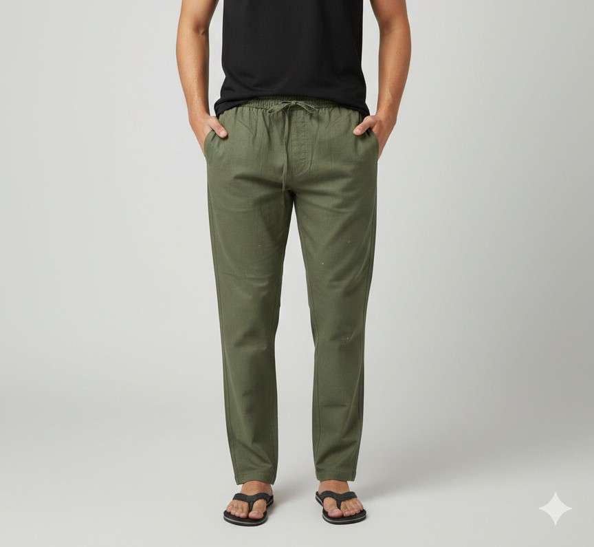 Men'S Solid Straight Fit Lounge Bottoms