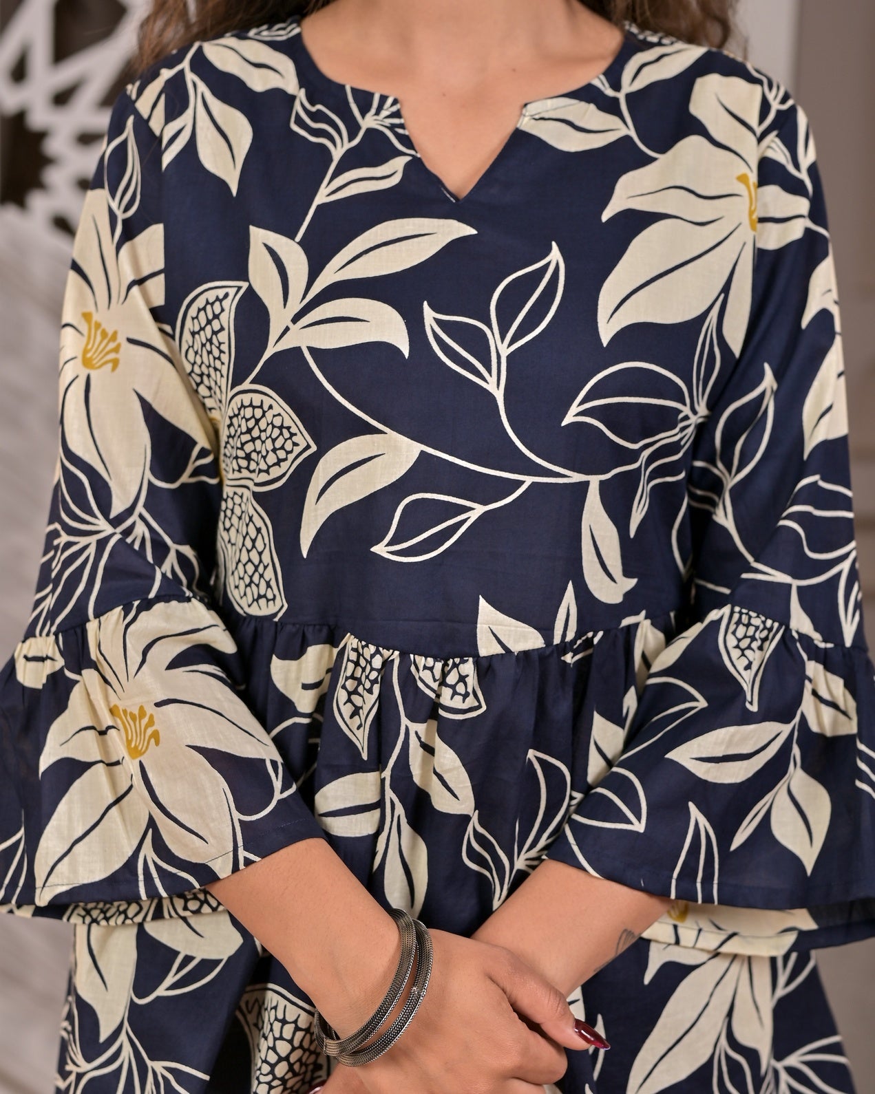 Women’s Navy Blue Floral Co-Ord Set