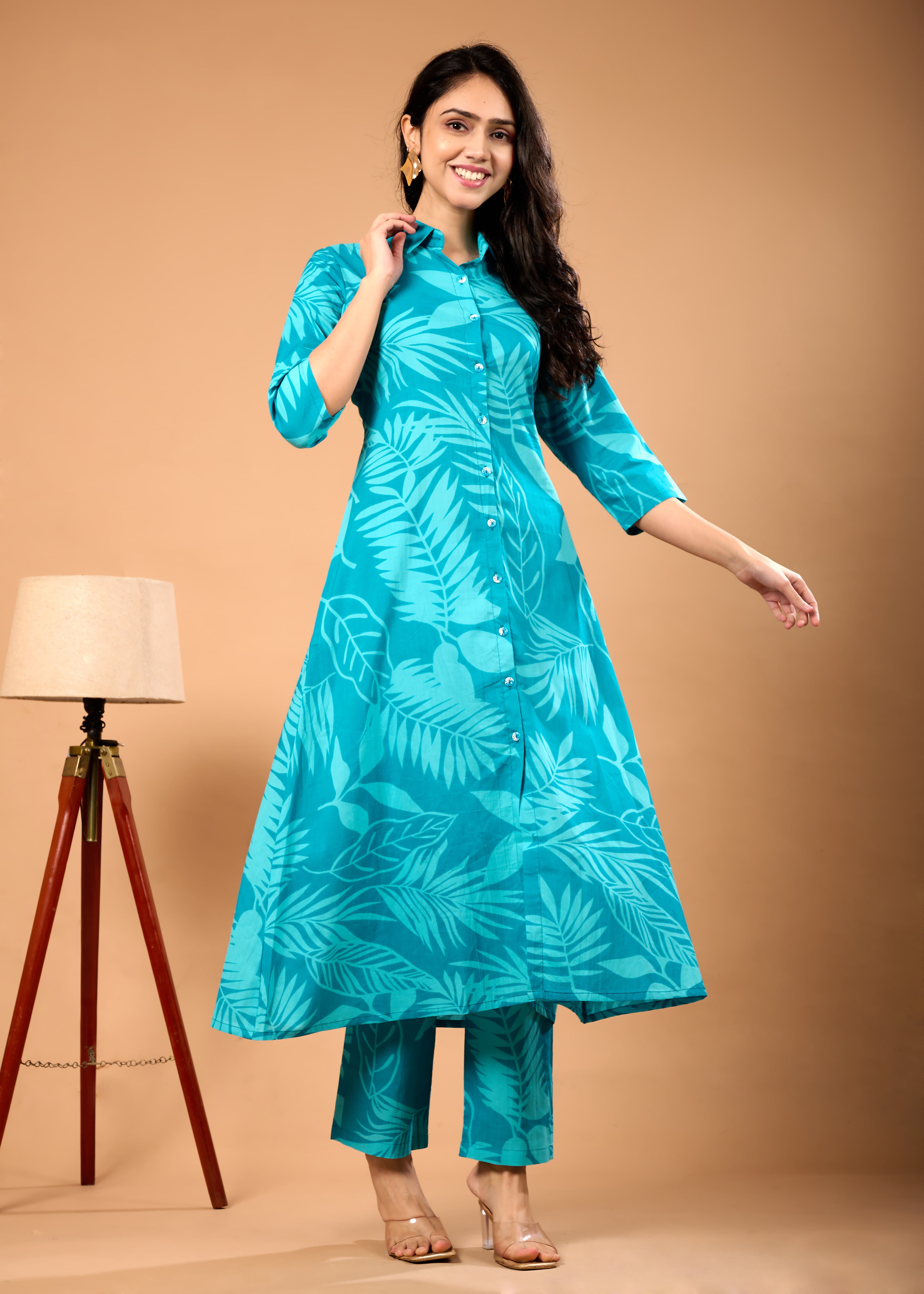 Floral Cotton Kurta Set for Women