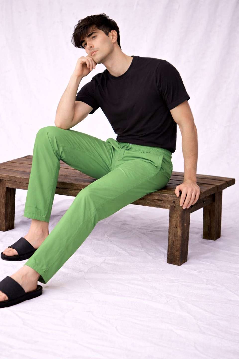 Men'S Solid Straight Fit Lounge Bottoms