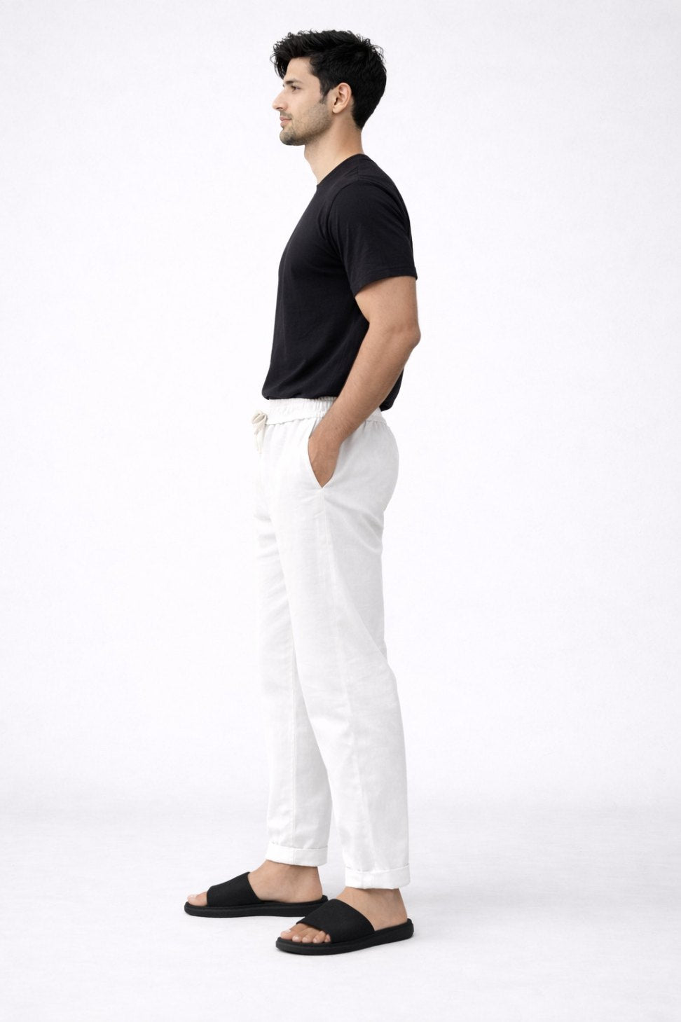 Men'S Solid Straight Fit Lounge Bottoms
