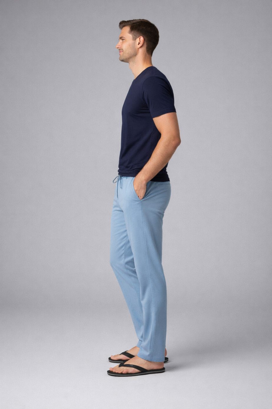 Men'S Solid Straight Fit Lounge Bottoms