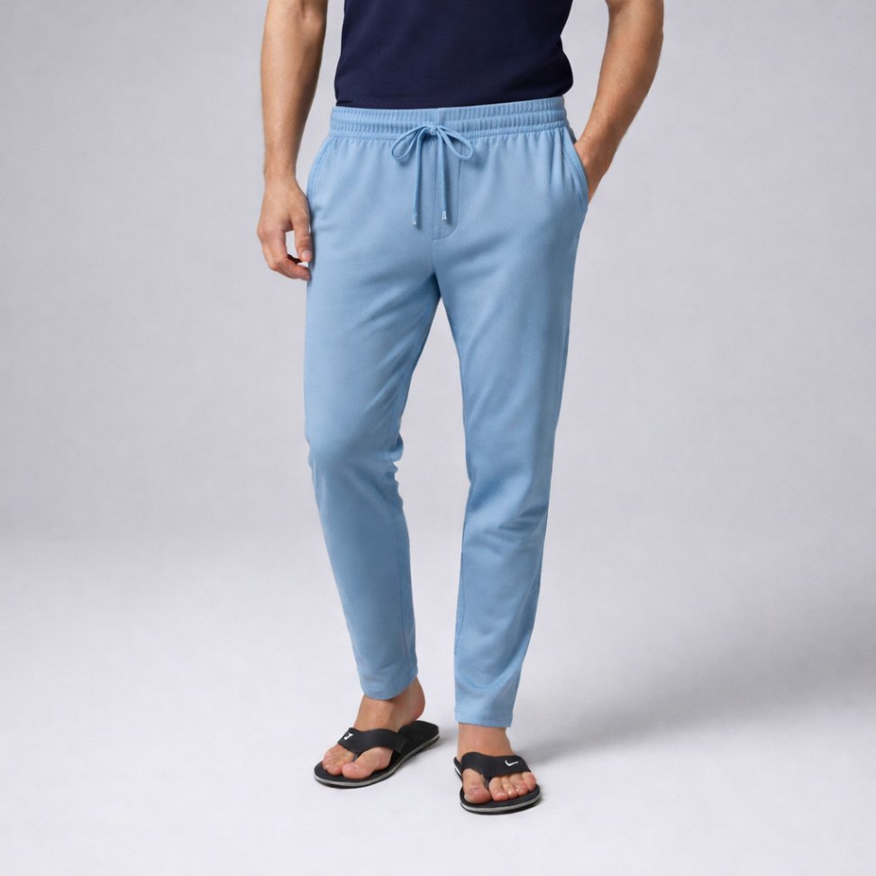 Men'S Solid Straight Fit Lounge Bottoms